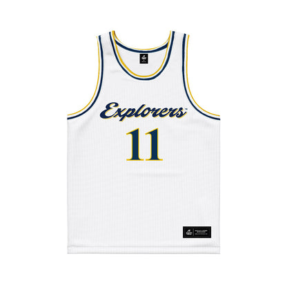 La Salle - NCAA Women's Basketball : Sania Jenkins - White Basketball Jersey-0