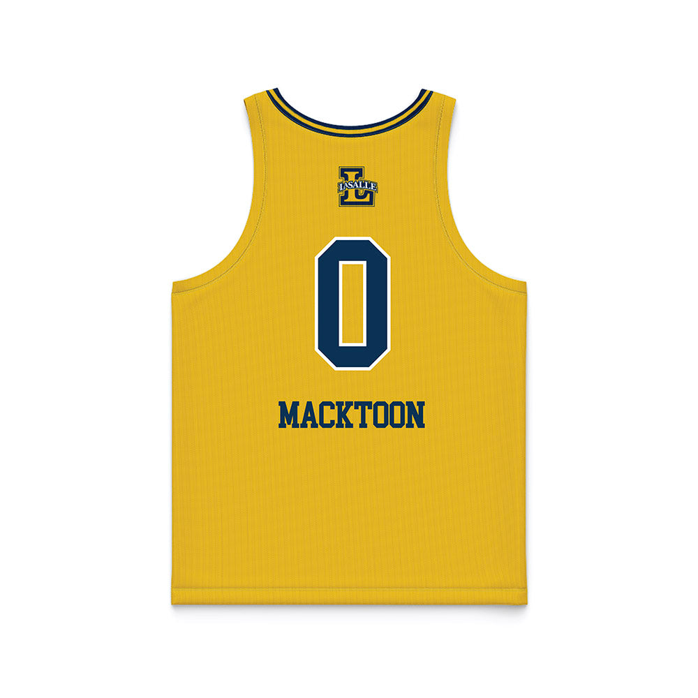 La Salle - NCAA Women's Basketball : aryss macktoon - Gold Basketball Jersey-1