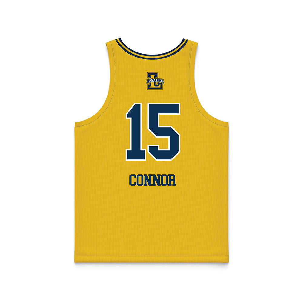 La Salle - NCAA Women's Basketball : Ashleigh Connor - Gold Basketball Jersey-1