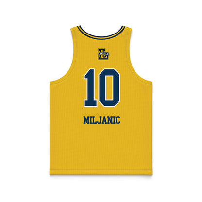 La Salle - NCAA Women's Basketball : Ivona Miljanic - Gold Basketball Jersey-1