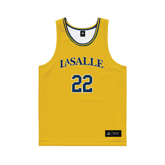 La Salle - NCAA Women's Basketball : Yar Manyiel - Gold Basketball Jersey-0