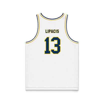 La Salle - NCAA Men's Basketball : Maximillian Lipacis - White Basketball Jersey-1