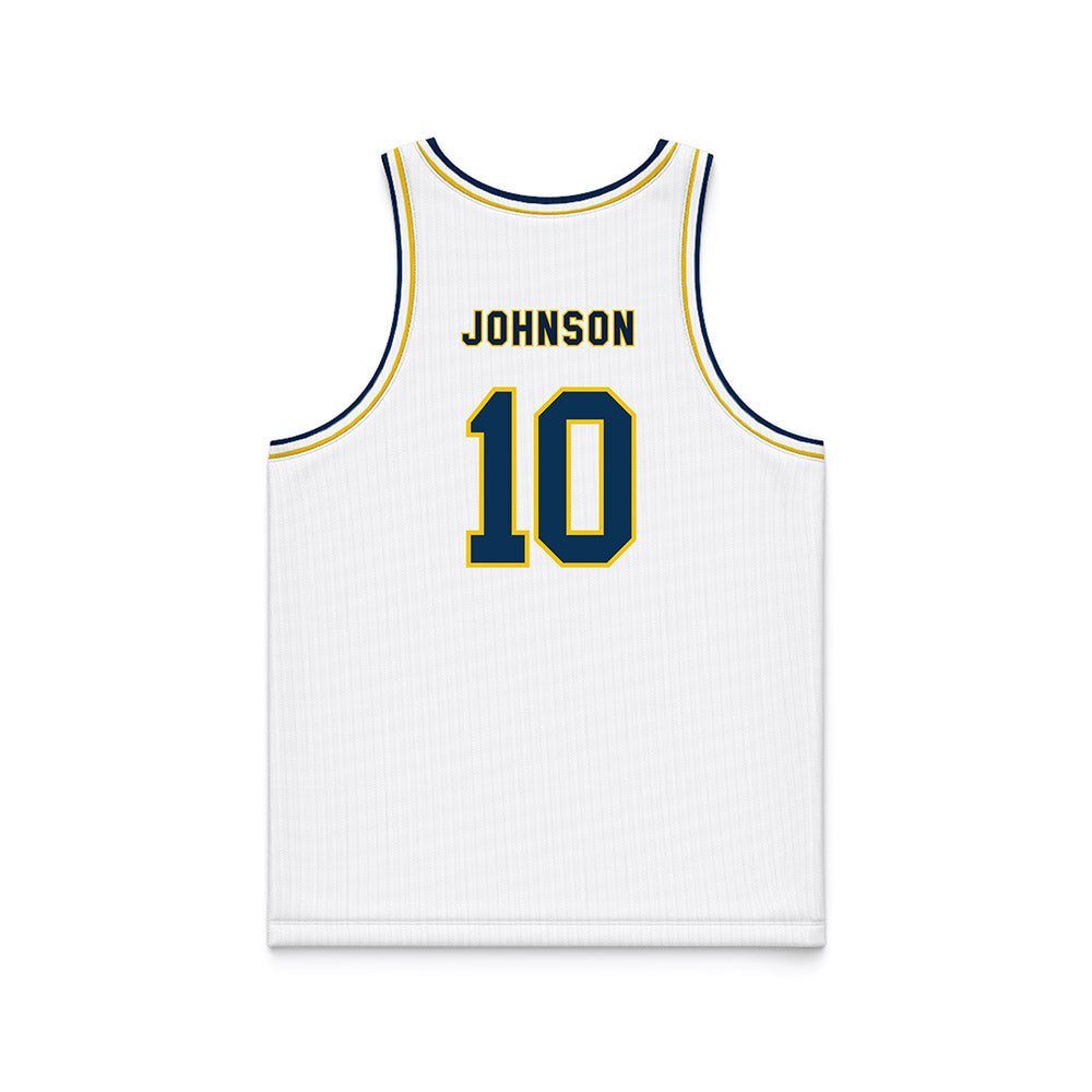 La Salle - NCAA Men's Basketball : Jaden Johnson - White Basketball Jersey-1
