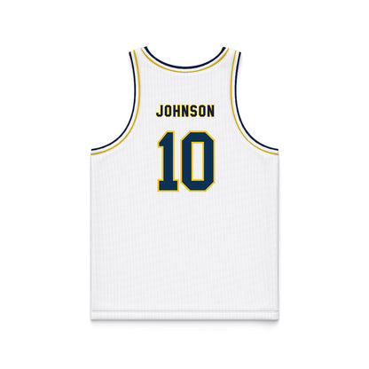 La Salle - NCAA Men's Basketball : Jaden Johnson - White Basketball Jersey-1