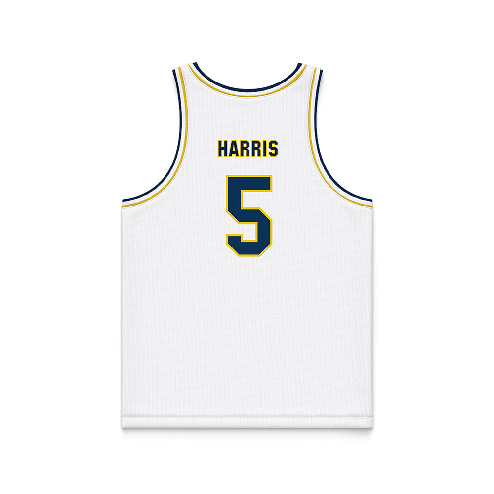 La Salle - NCAA Men's Basketball : Josiah Harris - White Basketball Jersey-1