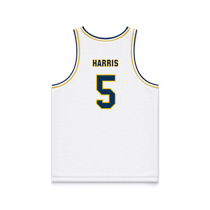 La Salle - NCAA Men's Basketball : Josiah Harris - White Basketball Jersey-1