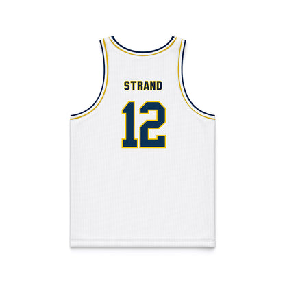 La Salle - NCAA Men's Basketball : Damon Strand - White Basketball Jersey-1