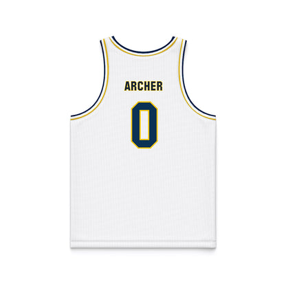 La Salle - NCAA Men's Basketball : Justin Archer - White Basketball Jersey-1