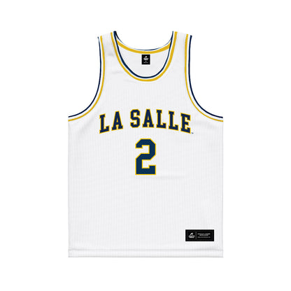 La Salle - NCAA Men's Basketball : Jaeden Marshall - White Basketball Jersey-0