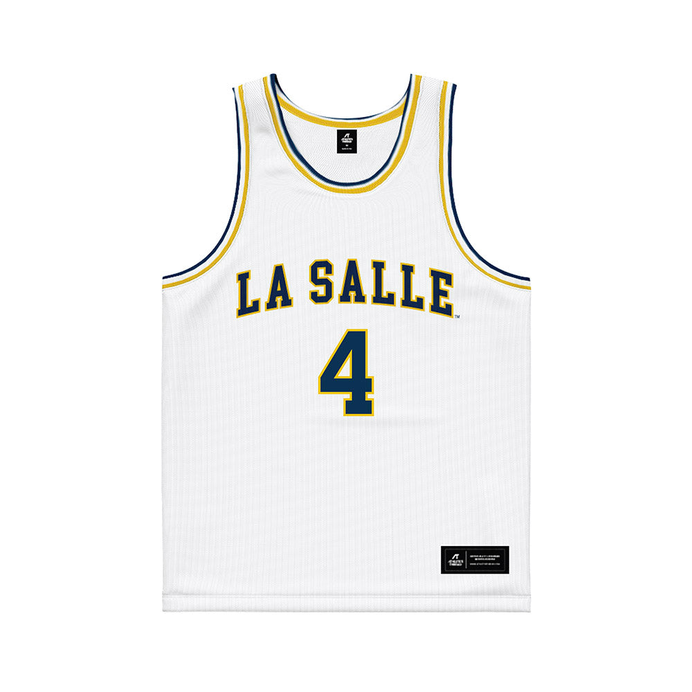 La Salle - NCAA Men's Basketball : Truth Harris - White Basketball Jersey-0