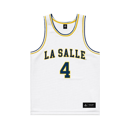 La Salle - NCAA Men's Basketball : Truth Harris - White Basketball Jersey-0