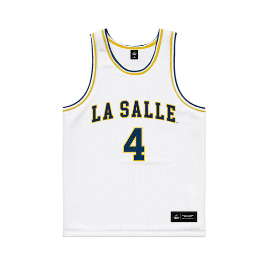 La Salle - NCAA Men's Basketball : Truth Harris - White Basketball Jersey-0