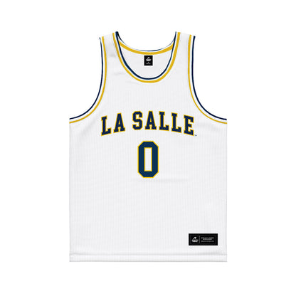 La Salle - NCAA Men's Basketball : Justin Archer - White Basketball Jersey-0