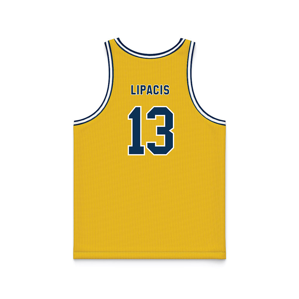 La Salle - NCAA Men's Basketball : Maximillian Lipacis - Gold Basketball Jersey-1