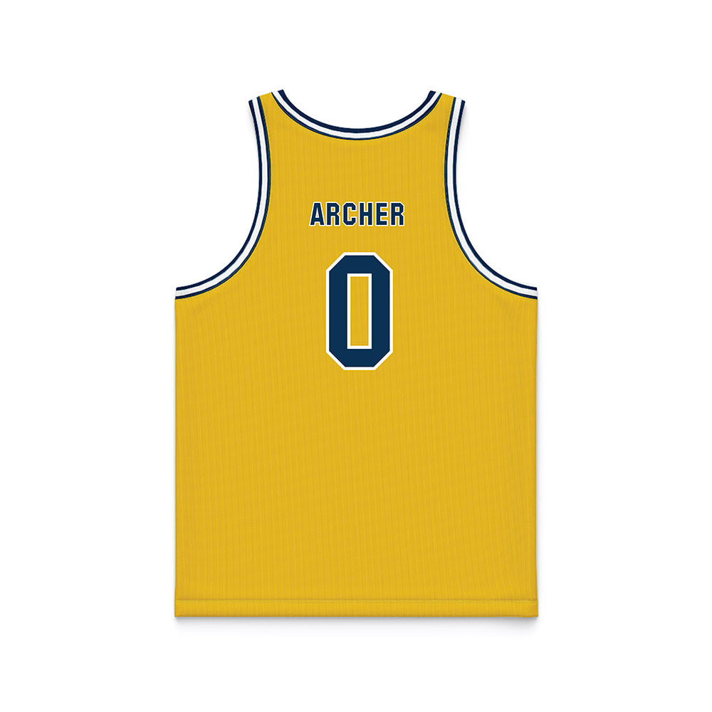 La Salle - NCAA Men's Basketball : Justin Archer - Gold Basketball Jersey-1