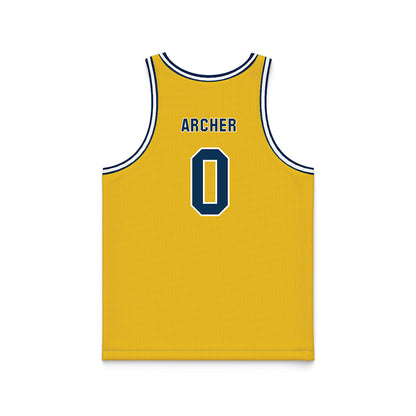 La Salle - NCAA Men's Basketball : Justin Archer - Gold Basketball Jersey-1