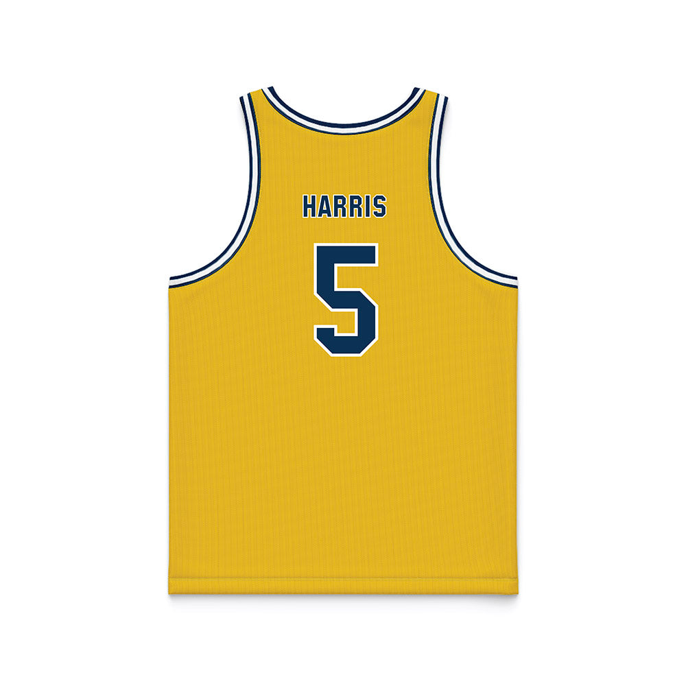 La Salle - NCAA Men's Basketball : Josiah Harris - Gold Basketball Jersey-1