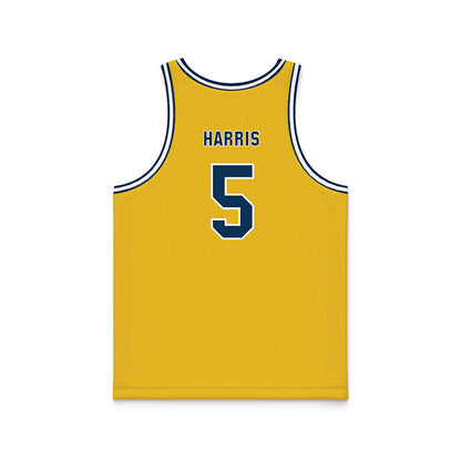 La Salle - NCAA Men's Basketball : Josiah Harris - Gold Basketball Jersey-1