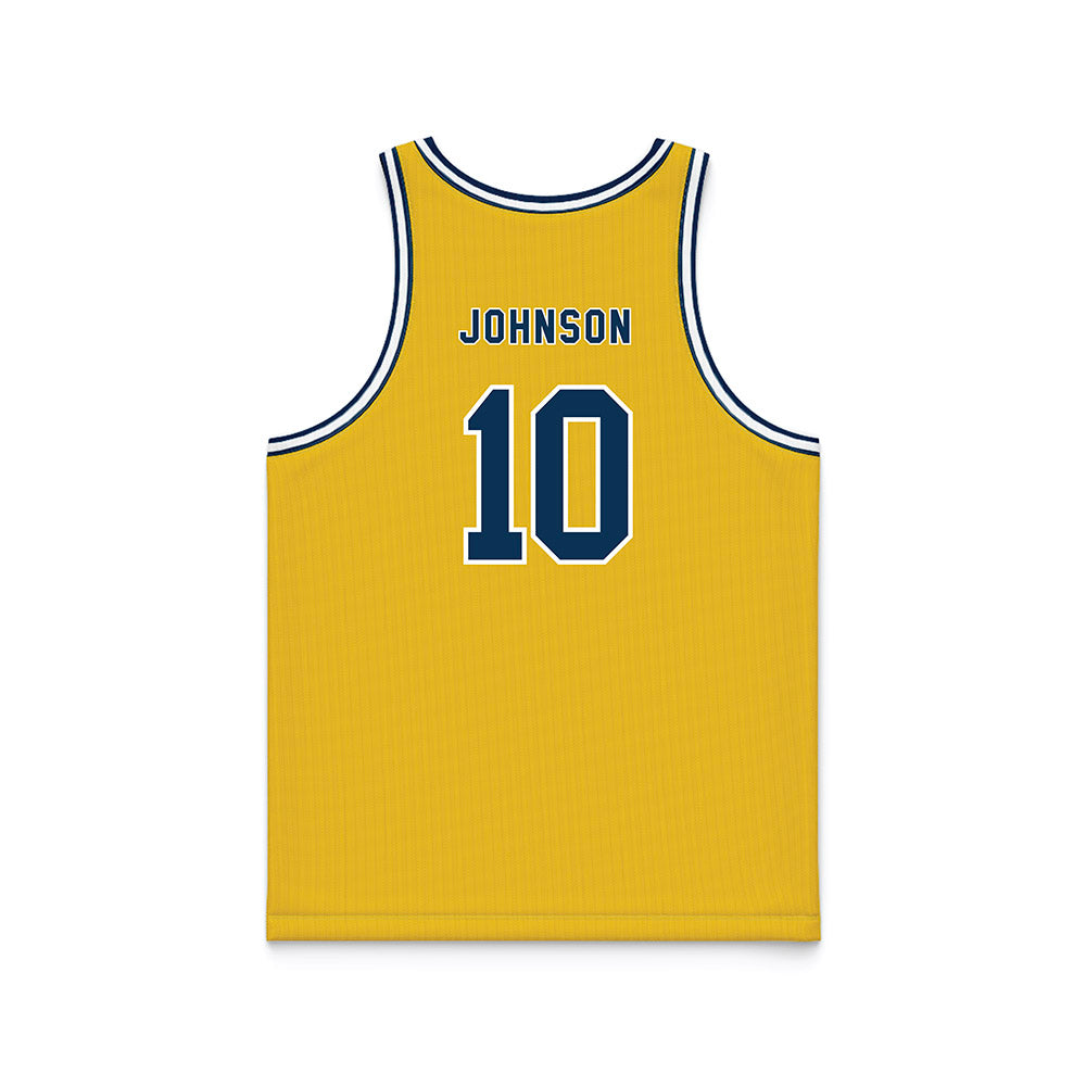 La Salle - NCAA Men's Basketball : Jaden Johnson - Gold Basketball Jersey-1