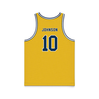 La Salle - NCAA Men's Basketball : Jaden Johnson - Gold Basketball Jersey-1