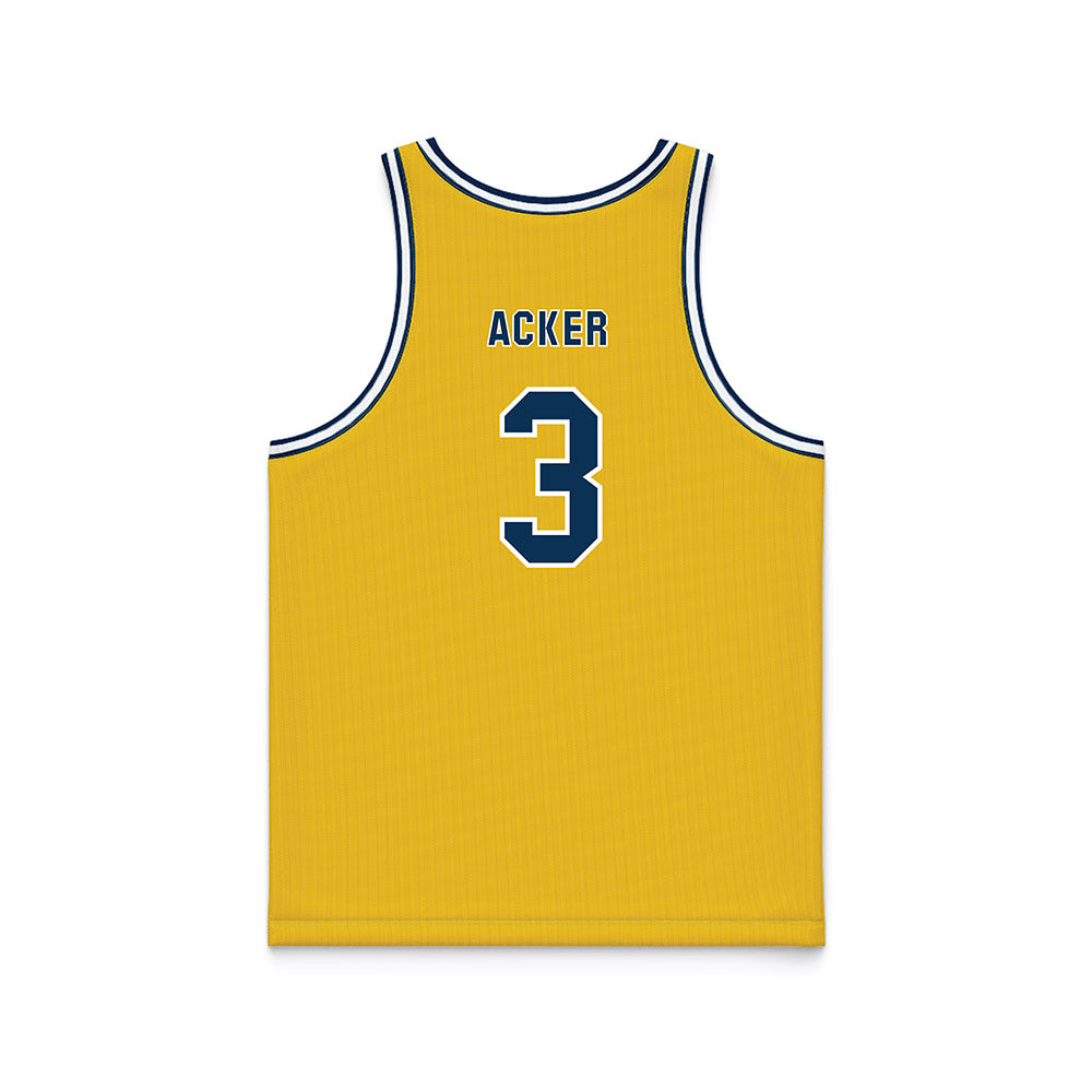 La Salle - NCAA Men's Basketball : Eric Acker - Gold Basketball Jersey-1