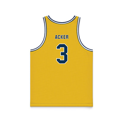 La Salle - NCAA Men's Basketball : Eric Acker - Gold Basketball Jersey-1