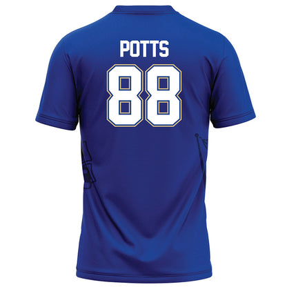 Tulsa - NCAA Football : Eli Potts - Blue Football Jersey-1