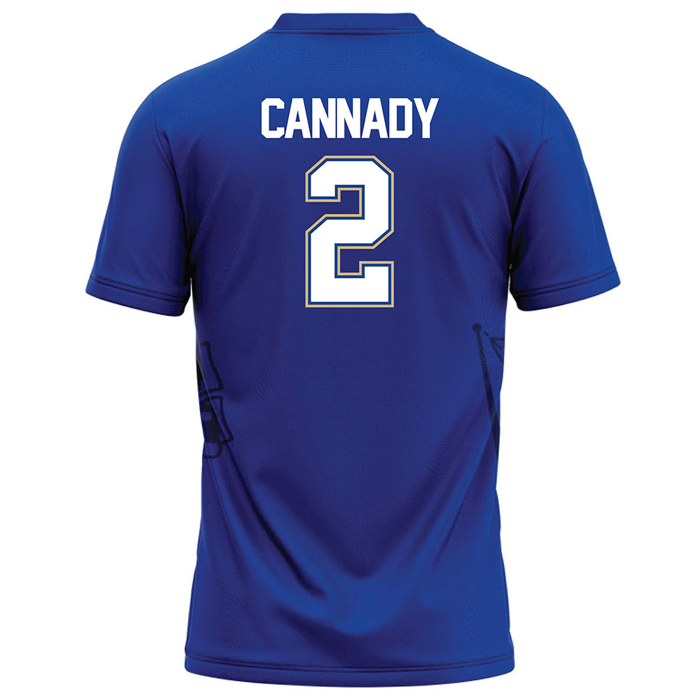 Tulsa - NCAA Football : Jehlen Cannady - Blue Football Jersey-1