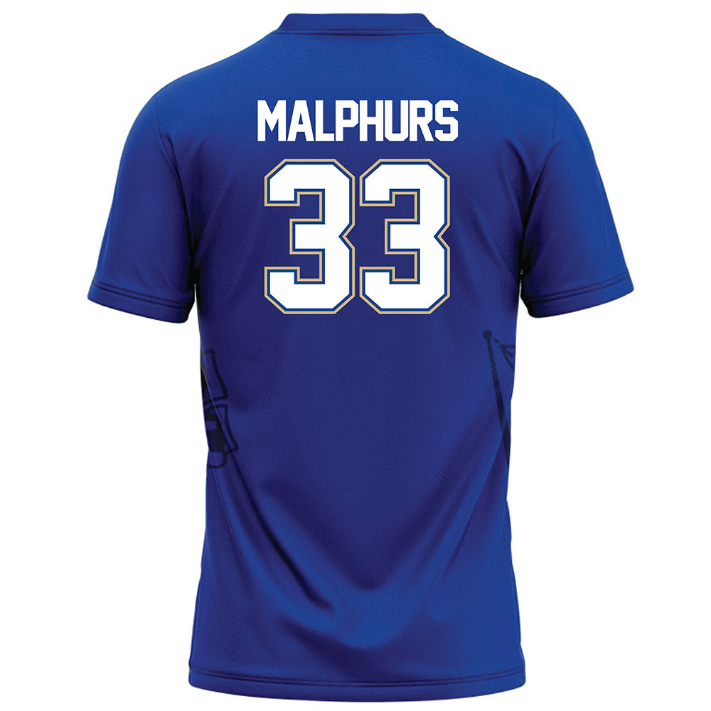 Tulsa - NCAA Football : Reed Malphurs - Blue Football Jersey-1