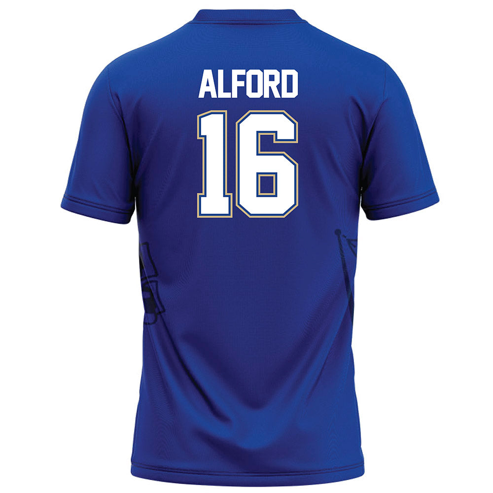 Tulsa - NCAA Football : Andrew Alford - Blue Football Jersey-1