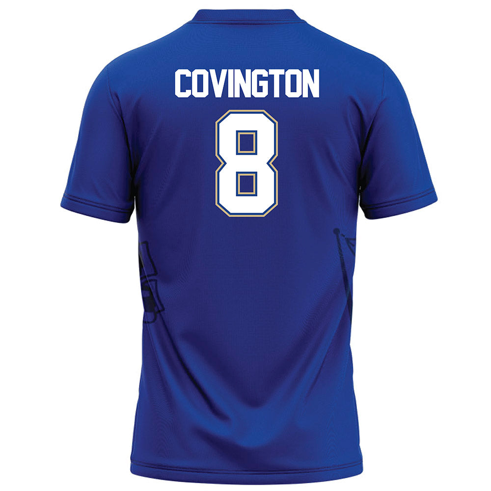 Tulsa - NCAA Football : Issac Covington - Blue Football Jersey-1