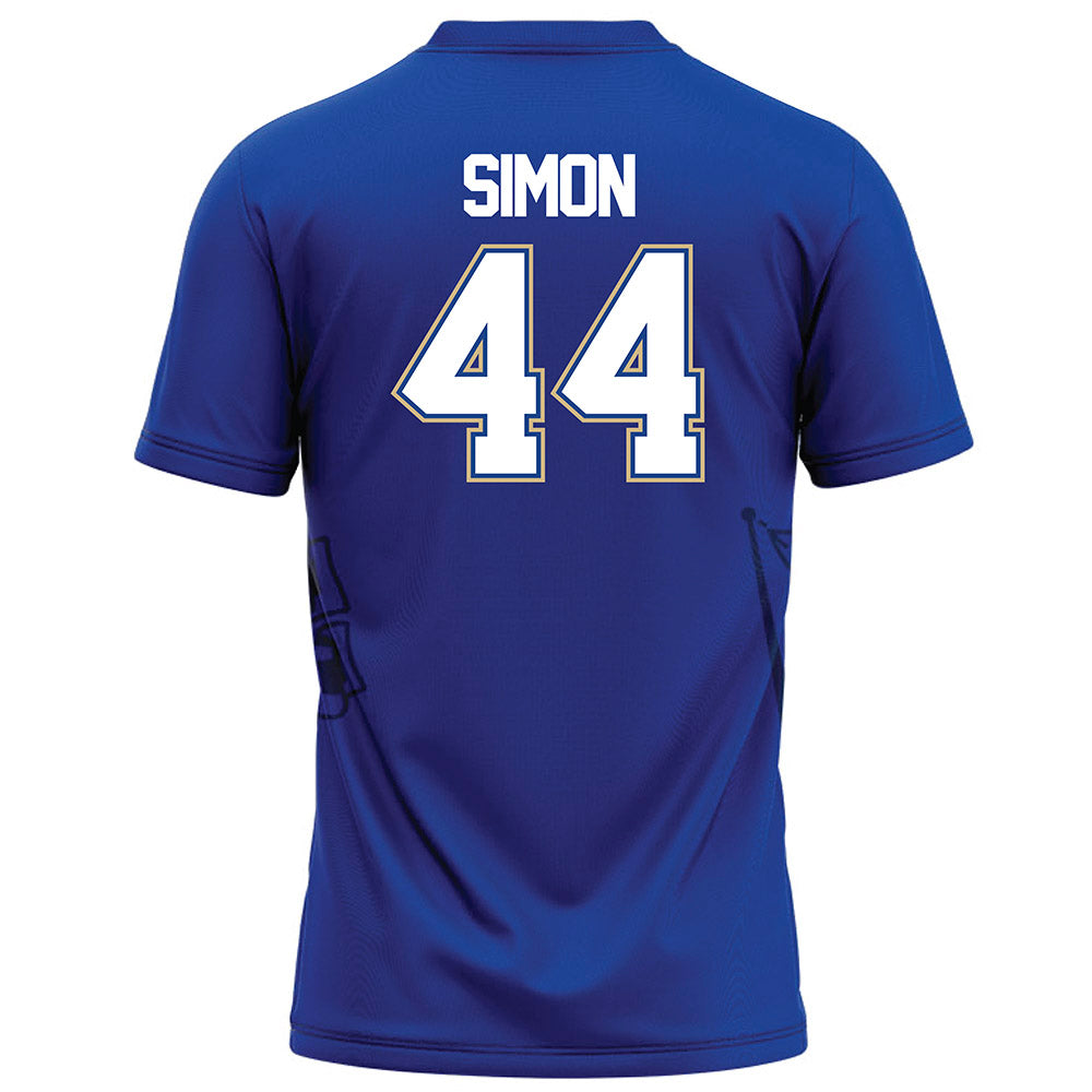 Tulsa - NCAA Football : Henry Simon - Blue Football Jersey-1