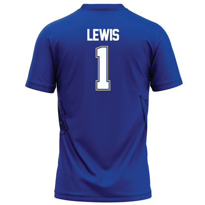 Tulsa - NCAA Football : Champ Lewis - Blue Football Jersey-1