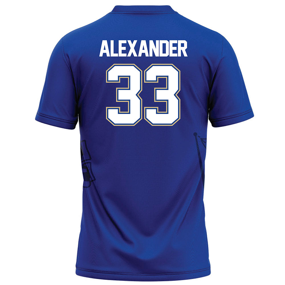 Tulsa - NCAA Football : William Alexander - Blue Football Jersey