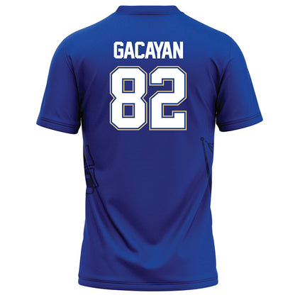 Tulsa - NCAA Football : Christopher Gacayan - Blue Football Jersey-1
