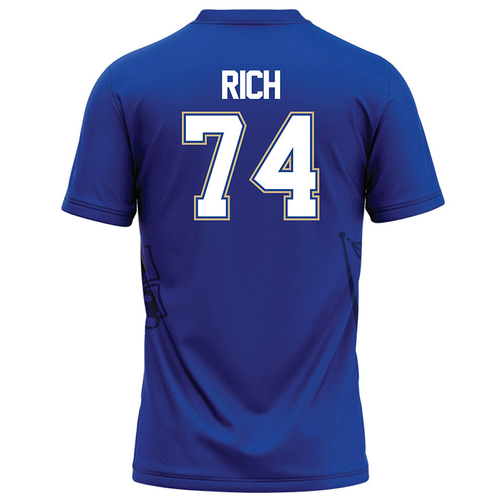 Tulsa - NCAA Football : Logan Rich - Blue Football Jersey-1