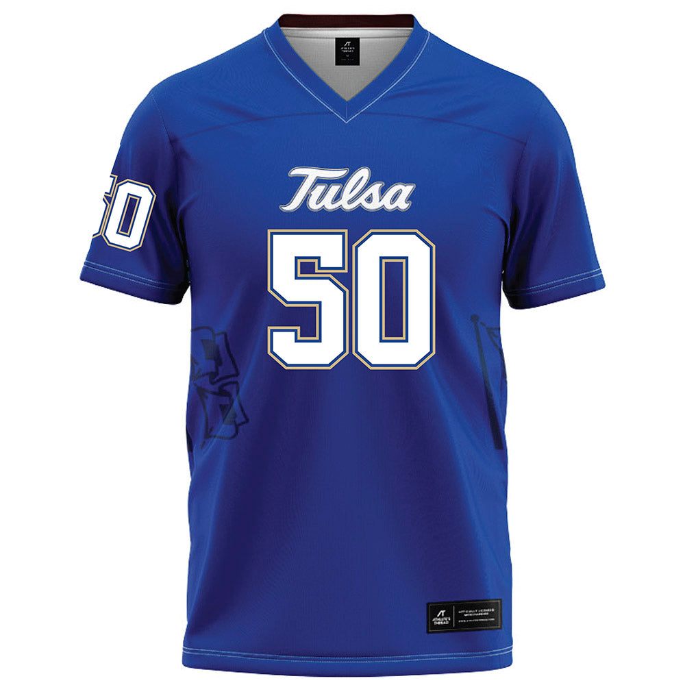 Tulsa - NCAA Football : Marshall Hefner - Blue Football Jersey