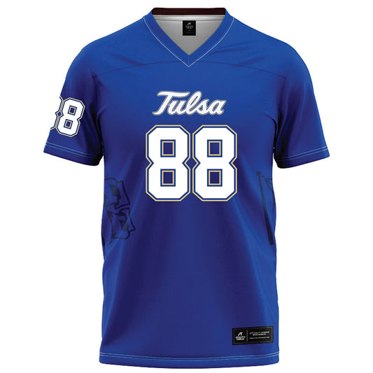 Tulsa - NCAA Football : Eli Potts - Blue Football Jersey-0