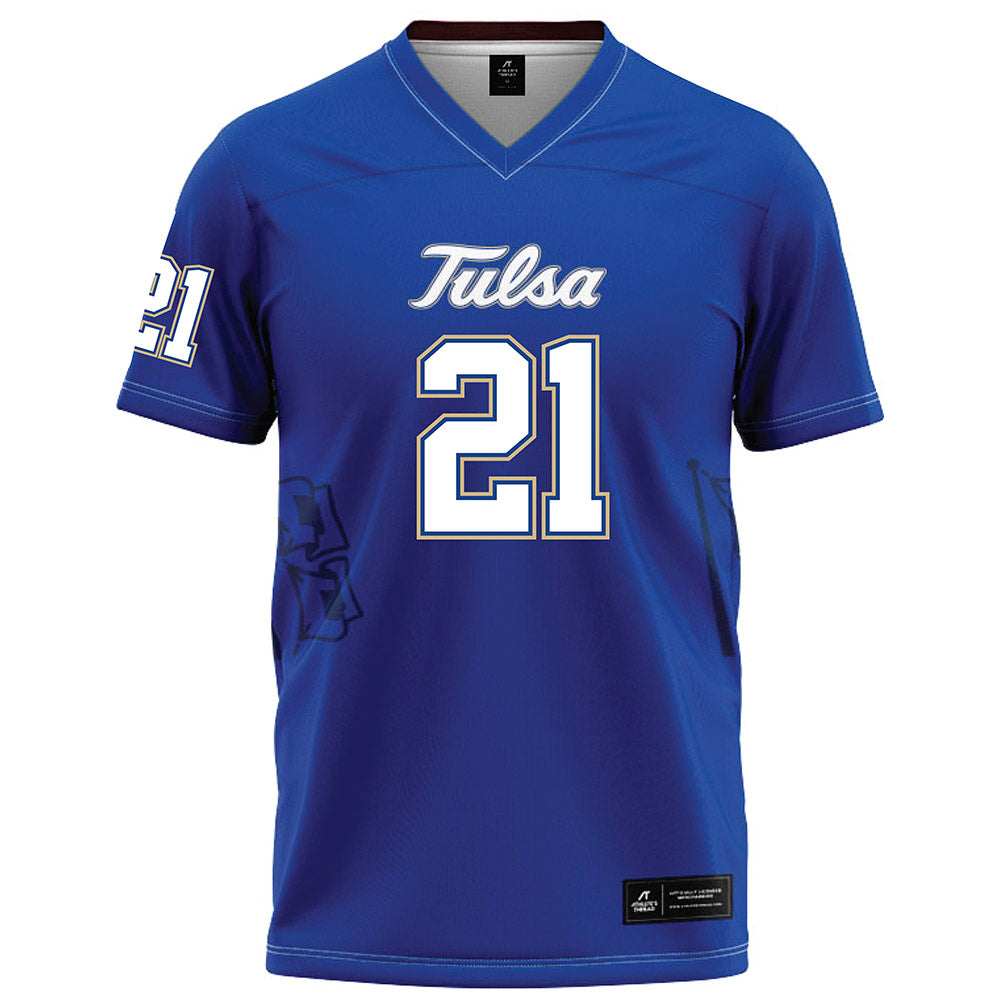 Tulsa - NCAA Football : Lento Smith Jr - Blue Football Jersey-0