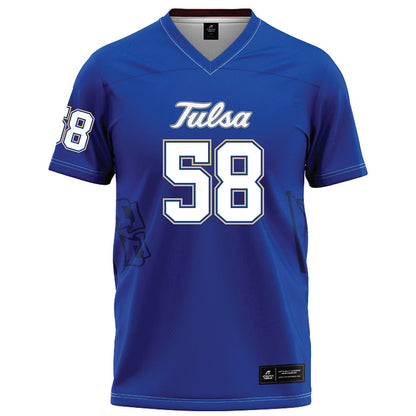 Tulsa - NCAA Football : Tyler Rich - Blue Football Jersey