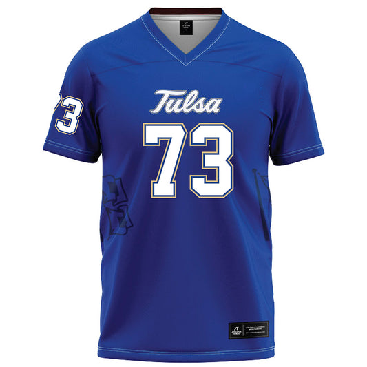 Tulsa - NCAA Football : Cam East - Blue Football Jersey-0