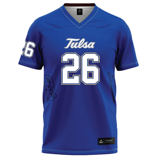 Tulsa - NCAA Football : Elijah Potts - Blue Football Jersey-0