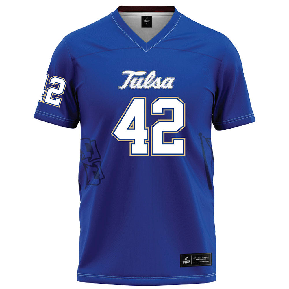 Tulsa - NCAA Football : Ty Vinson - Blue Football Jersey