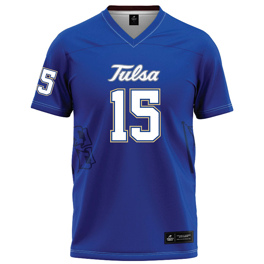 Tulsa - NCAA Football : Joshua Smith - Blue Football Jersey-0