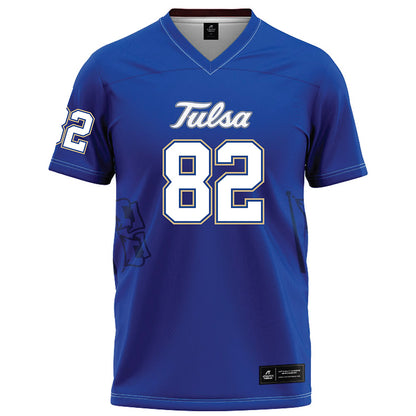 Tulsa - NCAA Football : Christopher Gacayan - Blue Football Jersey-0