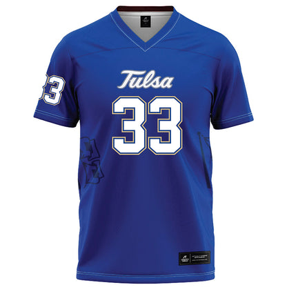 Tulsa - NCAA Football : William Alexander - Blue Football Jersey