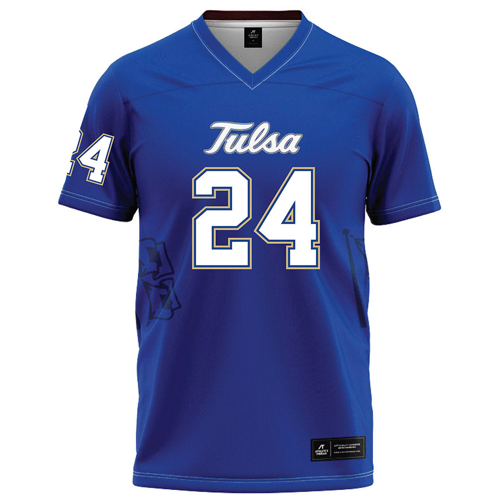 Tulsa - NCAA Football : Daedrion Garrett - Blue Football Jersey