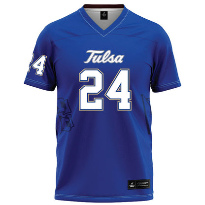 Tulsa - NCAA Football : Daedrion Garrett - Blue Football Jersey