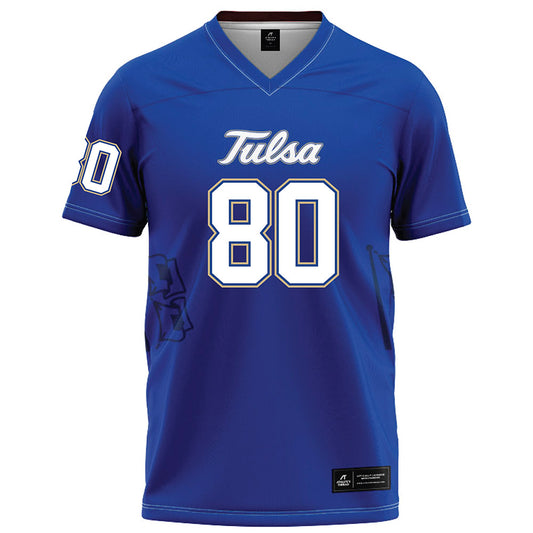 Tulsa - NCAA Football : Brody Foley - Blue Football Jersey-0