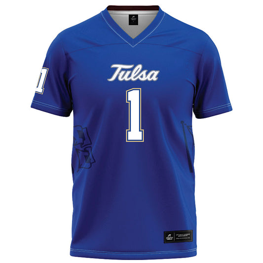 Tulsa - NCAA Football : Champ Lewis - Blue Football Jersey-0